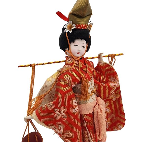 Vintage Japanese Geisha Doll with Working Music Trinket Box Plays La Vie En Rose - Picture 2 of 16